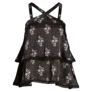 MISA LOS ANGELES Jillian Cross Strap Halter Top